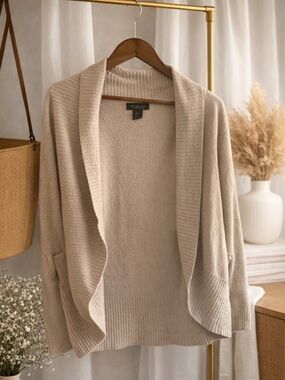 Cozy Open-Front Cream Cardigan Sweater